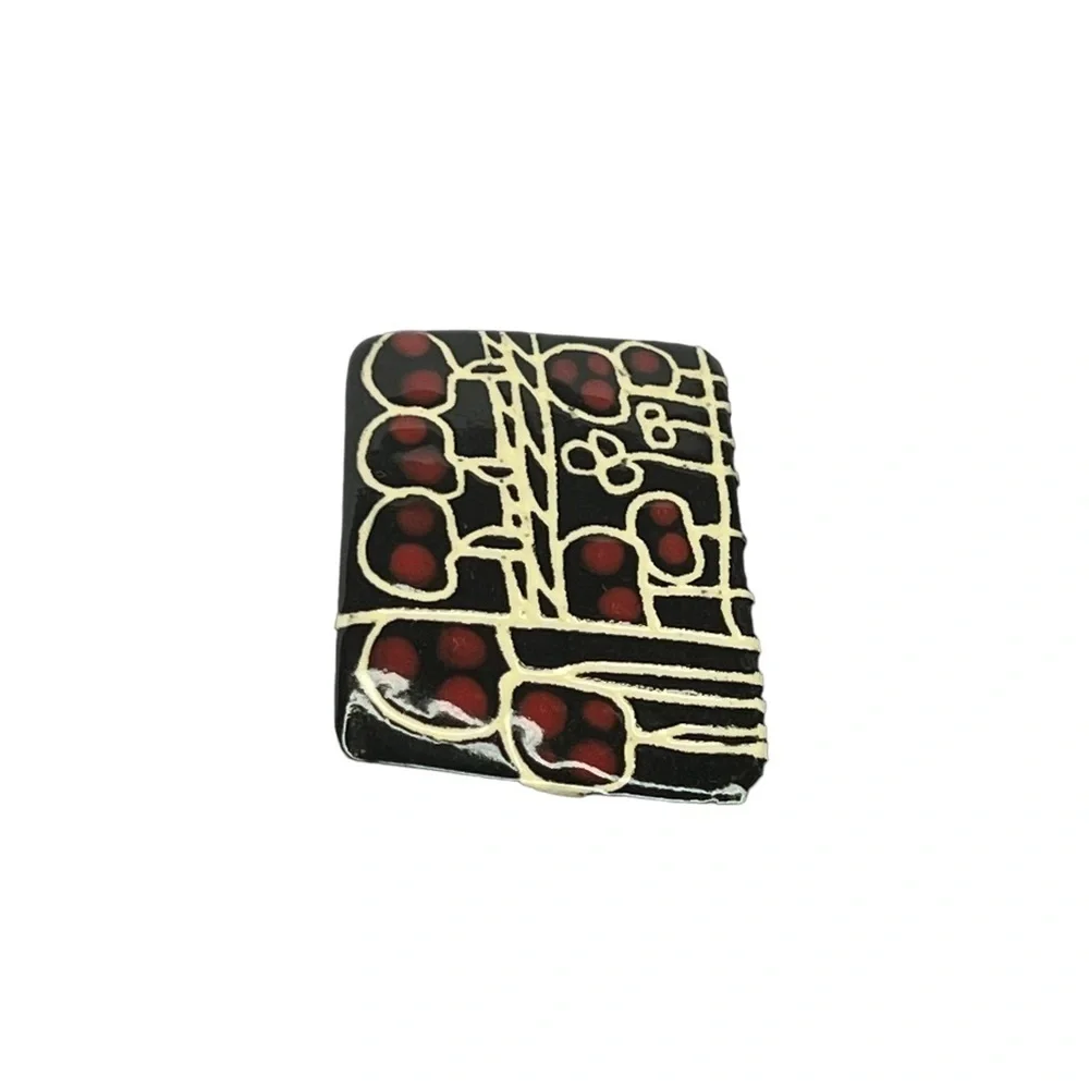 Handmade Glazed Ceramic Pin